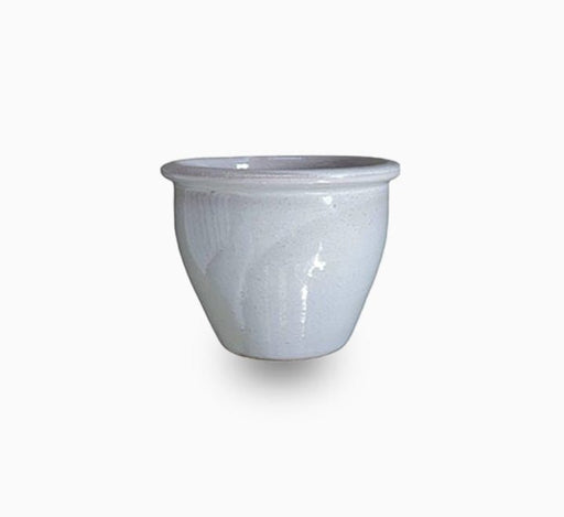 White Rolled Rim Pot - Greensouq - 