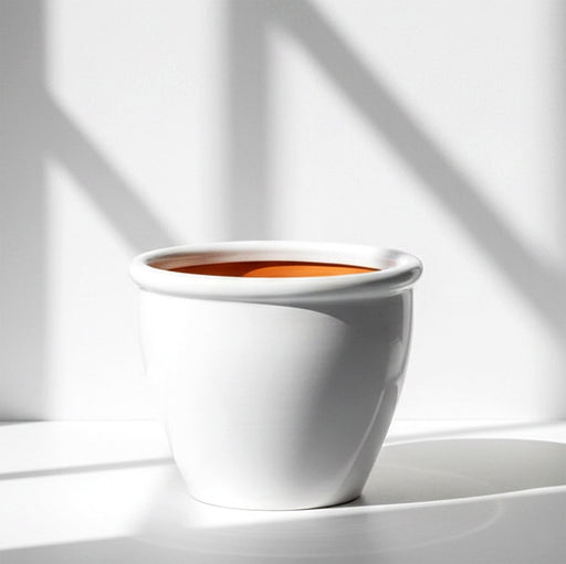 White Rolled Rim Pot - Greensouq - 