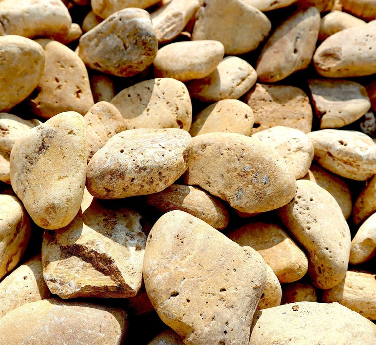Yellow Forest River Stone "Natural Garden Material" - Greensouq - 