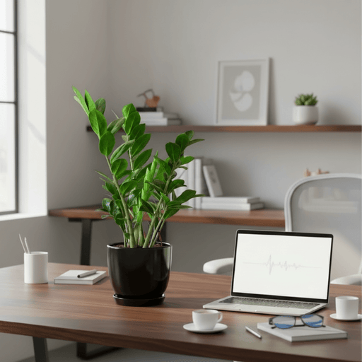 Zamioculcas Zamiifolia, Zanzibar Gem or ZZ Plant in Ceramic Pot - Greensouq - 