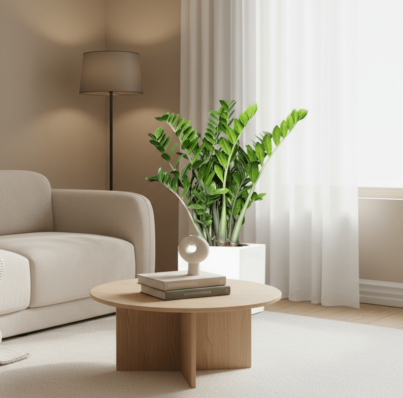 Zamioculcas Zamiifolia, Zanzibar Gem or ZZ Plant in Grp Square Pot 30x30 - Greensouq - 