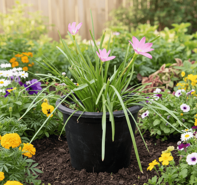 Zephyranthes Grandiflora | Pink Rain Lily | Zephyr lily 6Ltr pot - Greensouq - 
