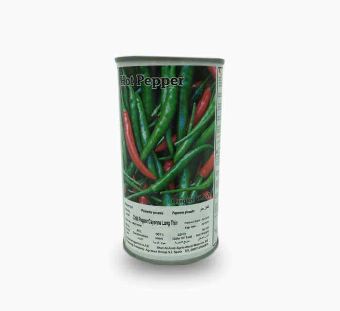 Hot Pepper Chili Cayenne Long Thin Seeds Tin