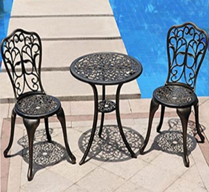 Blue River Aluminium Chairs and Table Set (Brown)