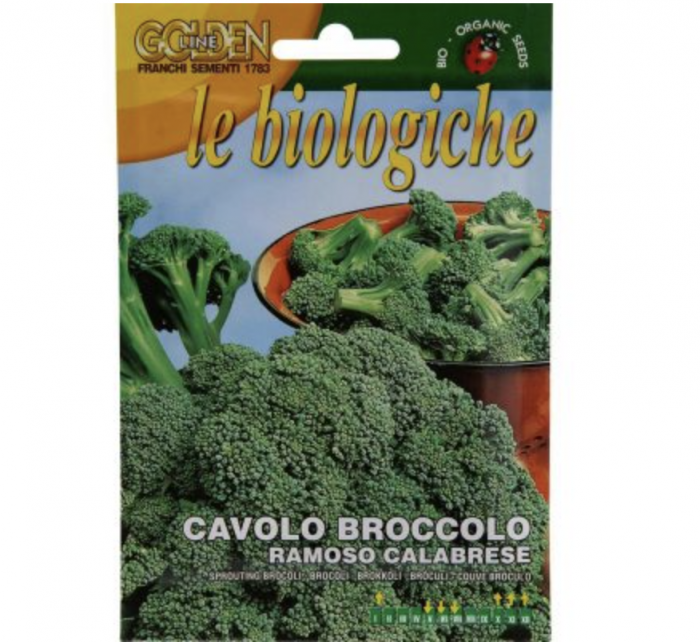 Sprouting Broccoli "Cavolo Broccolo Ramoso Calabrese" Organic Seeds by Franchi Green Souq