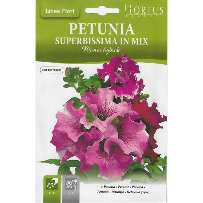 Petunia Mix "Petunia Superbissima in Mix" Premium Quality Seeds by Hortus Green Souq