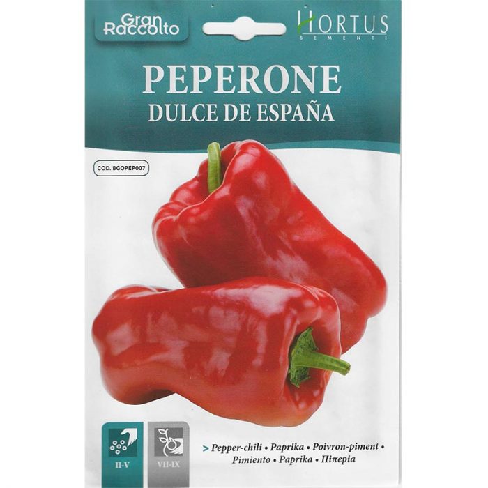 Pepper Chilli "Peperone Dulce De Espana" Seeds by Hortus Green Souq